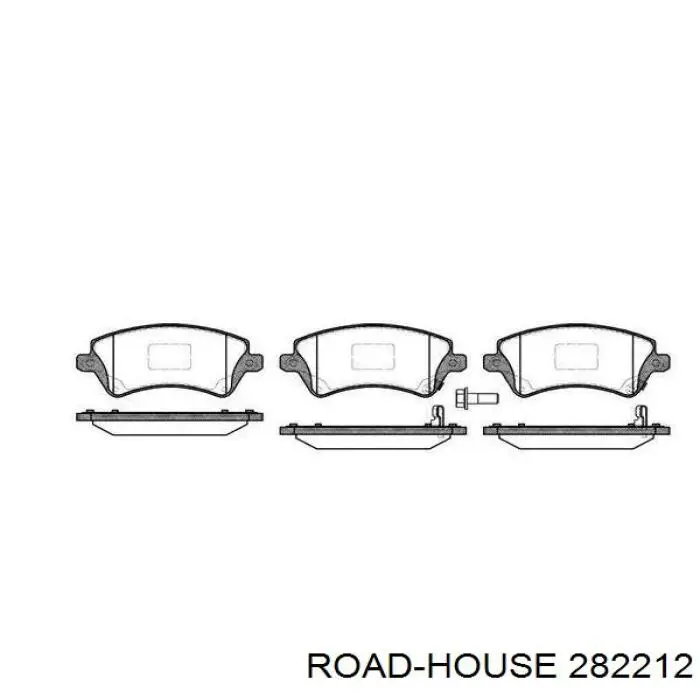 Klocki hamulcowe przednie tarczowe Road House 282212 cena, od 20,51 USD