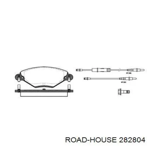 Klocki hamulcowe przednie tarczowe Road House 282804 cena, od 33,87 USD