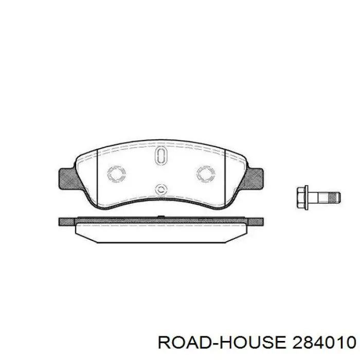 Klocki hamulcowe przednie tarczowe Road House 284010 cena, od 25,70 USD