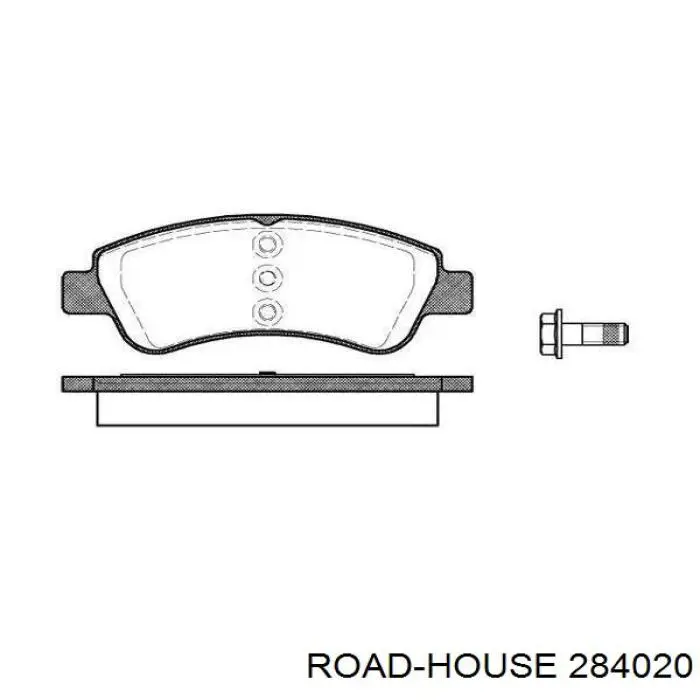 Klocki hamulcowe przednie tarczowe Road House 284020 cena, od 21,44 USD