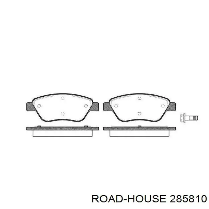 Klocki hamulcowe przednie tarczowe Road House 285810 cena, od 24,97 USD