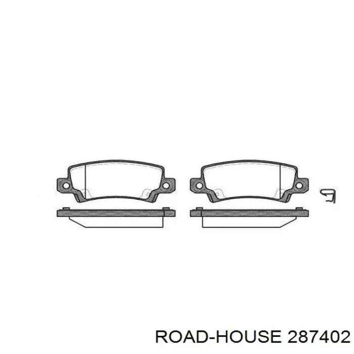 Okładziny (klocki) do hamulców tarczowych tylne Road House 287402 cena, od 14,86 USD