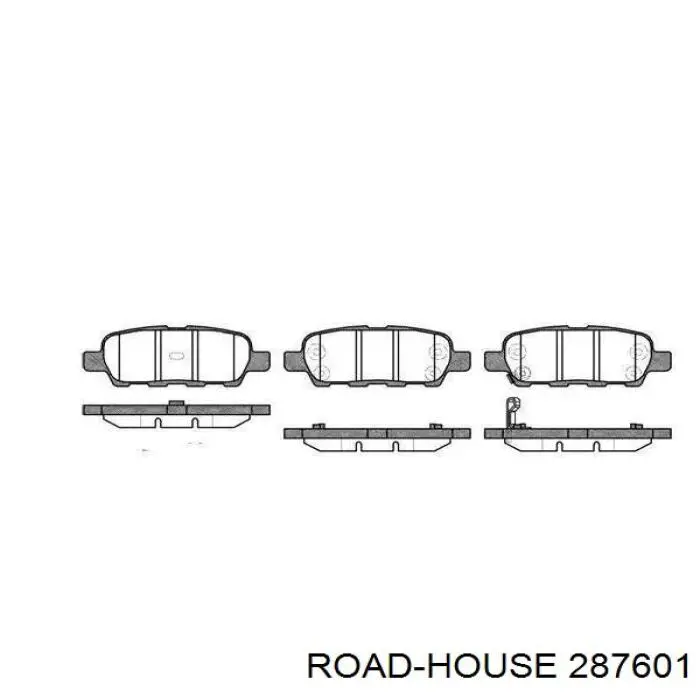 Okładziny (klocki) do hamulców tarczowych tylne Road House 287601 cena, od 20,13 USD