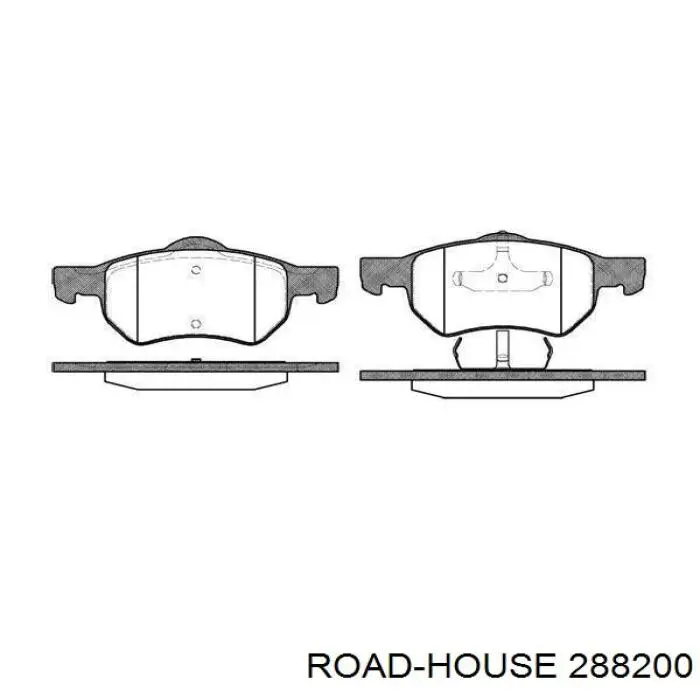 Klocki hamulcowe przednie tarczowe Road House 288200 cena, od 40,68 USD