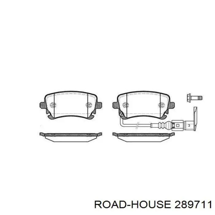 Okładziny (klocki) do hamulców tarczowych tylne Road House 289711 cena, od 23,61 USD