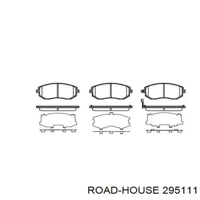 Klocki hamulcowe przednie tarczowe Road House 295111 cena, od 27,69 USD
