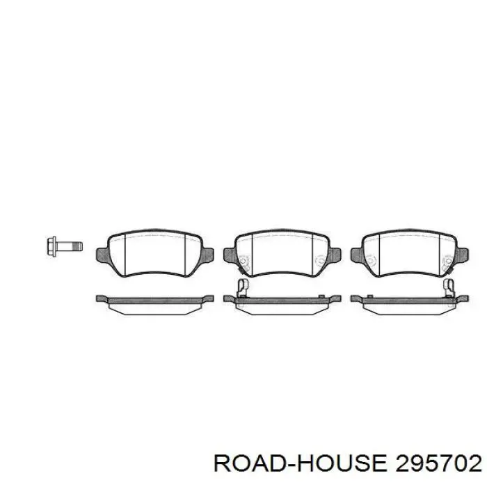Okładziny (klocki) do hamulców tarczowych tylne Road House 295702 cena, od 19,21 USD