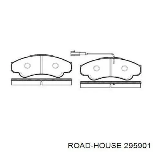 Klocki hamulcowe przednie tarczowe Road House 295901 cena, od 26,34 USD