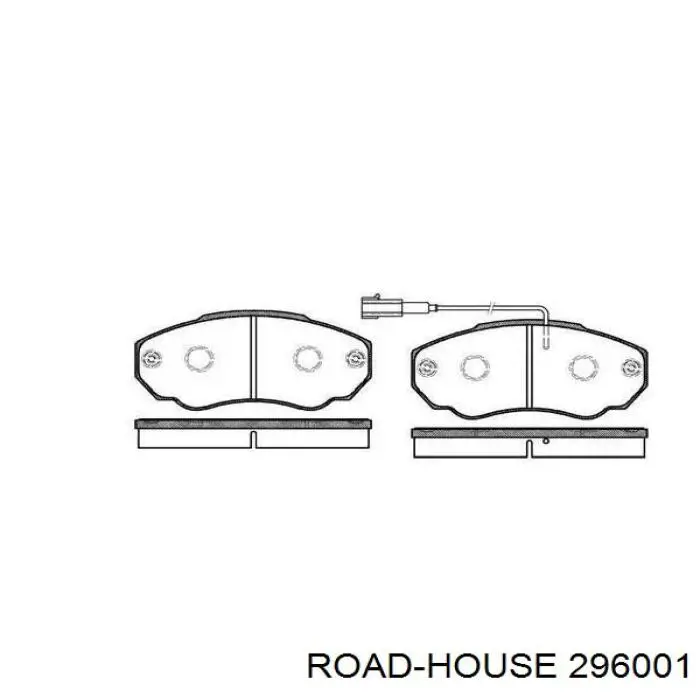 Klocki hamulcowe przednie tarczowe Road House 296001 cena, od 27,12 USD