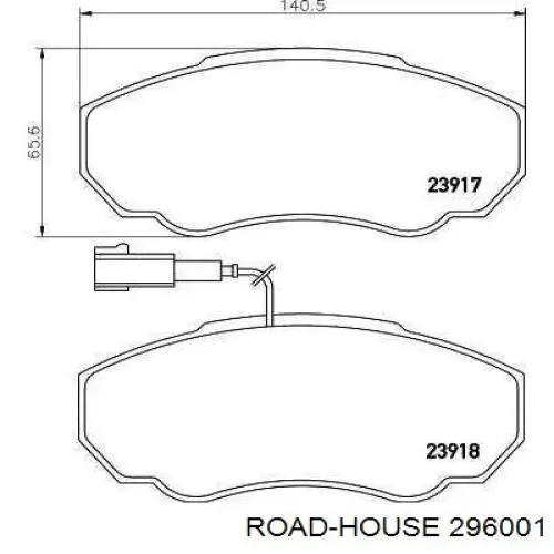 Do koszyka 296001 Road House Klocki hamulcowe przednie tarczowe