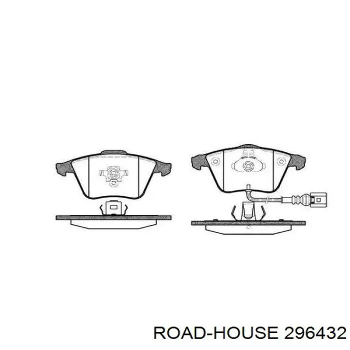Klocki hamulcowe przednie tarczowe Road House 296432 cena, od 32,57 USD