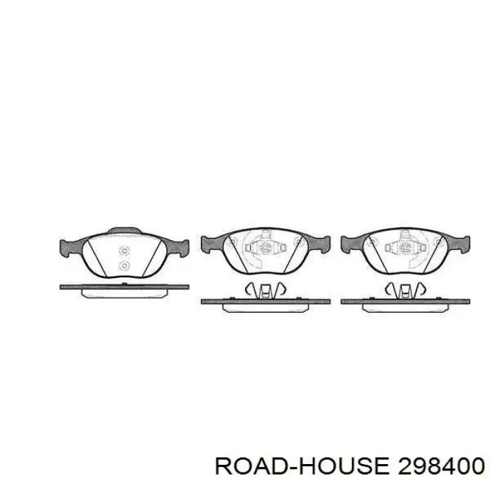 Klocki hamulcowe przednie tarczowe Road House 298400 cena, od 27,07 USD