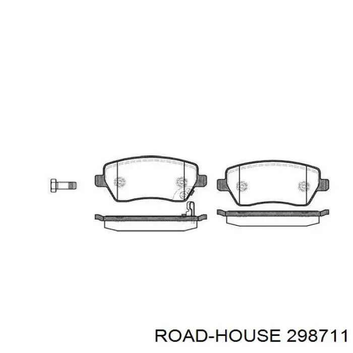 Klocki hamulcowe przednie tarczowe Road House 298711 cena, od 28,15 USD