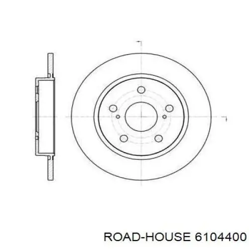 6104400 Road House Tarcza hamulcowa tylna