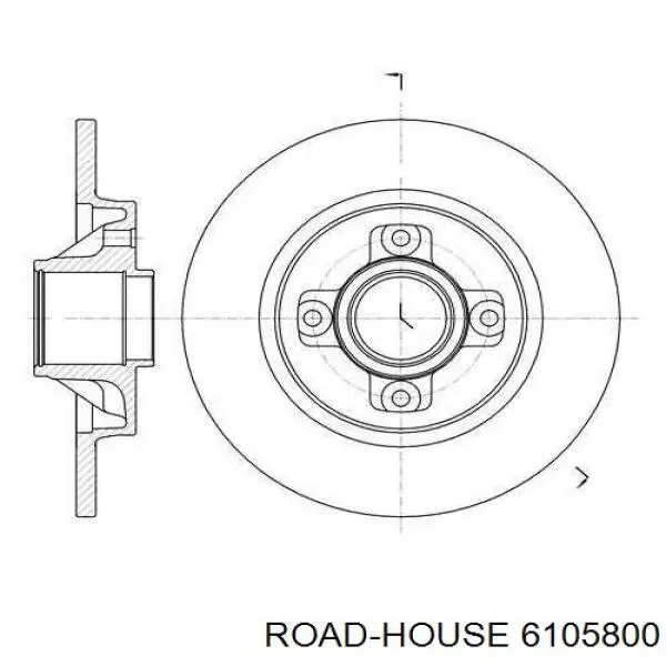 Tarcza hamulcowa tylna Road House 6105800 cena, od 56,71 USD