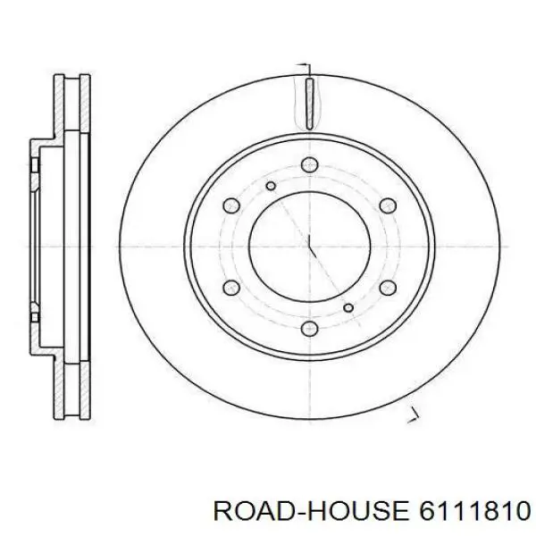 6111810 Road House Tarcza hamulcowa przednia
