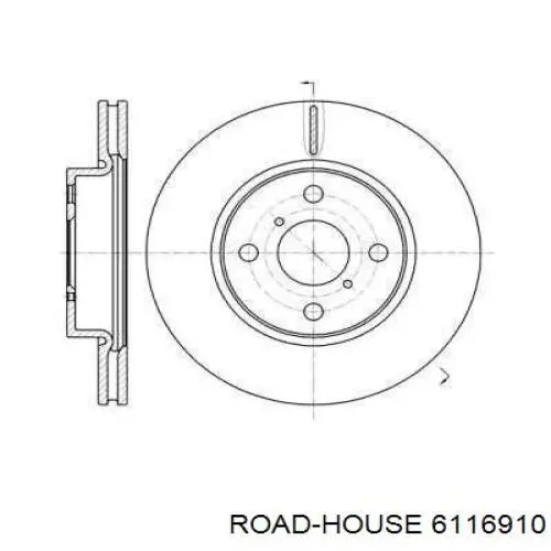 6116910 Road House Tarcza hamulcowa przednia
