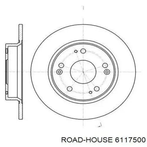Tarcza hamulcowa tylna Road House 6117500 cena, od 28,21 USD