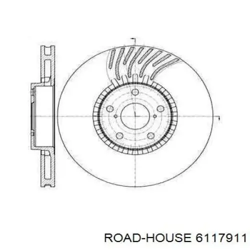 61179.11 Road House tarcza hamulcowa przednia