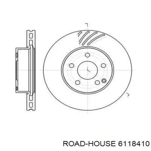 Tarcza hamulcowa przednia Road House 6118410 cena, od 61,72 USD
