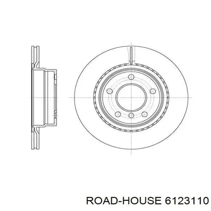 6123110 Road House Tarcza hamulcowa tylna
