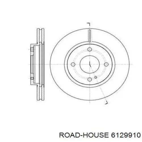 Tarcza hamulcowa przednia Road House 6129910 cena, od 43,50 USD