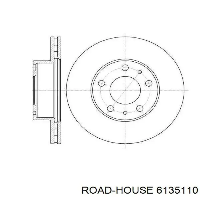 Tarcza hamulcowa przednia Road House 6135110 cena, od 64,47 USD