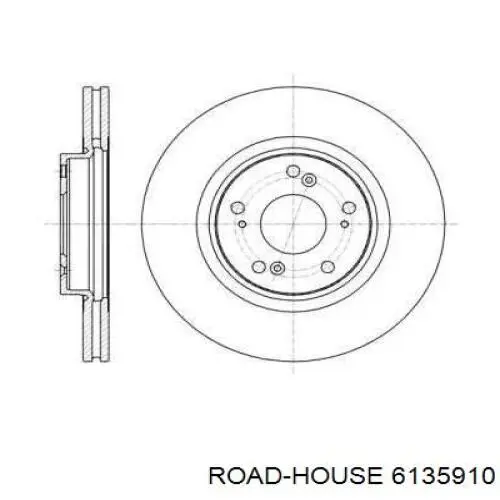 Tarcza hamulcowa przednia Road House 6135910 cena, od 58,94 USD