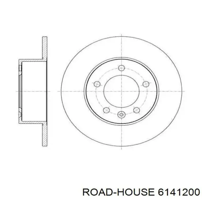 6141200 Road House Tarcza hamulcowa tylna