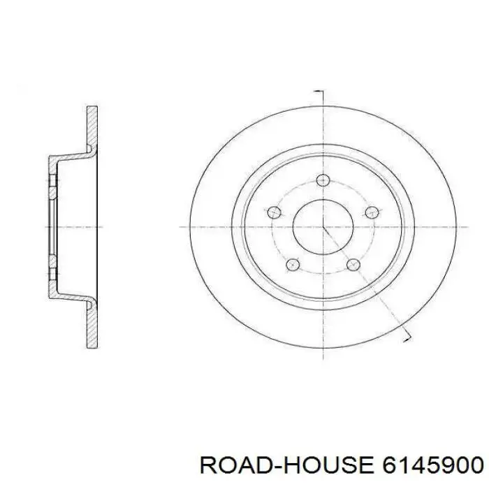 61459.00 Road House tarcza hamulcowa tylna