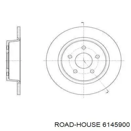 Tarcza hamulcowa tylna Road House 6145900 cena, od 43,27 USD