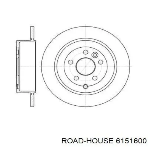 6151600 Road House Tarcza hamulcowa tylna