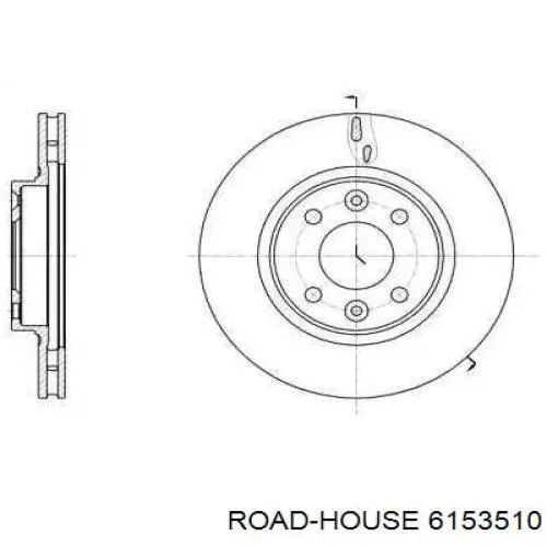 Tarcza hamulcowa przednia Road House 6153510 cena, od 37,57 USD