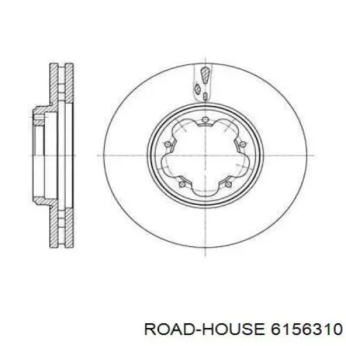 Tarcza hamulcowa przednia Road House 6156310 cena, od 74,21 USD