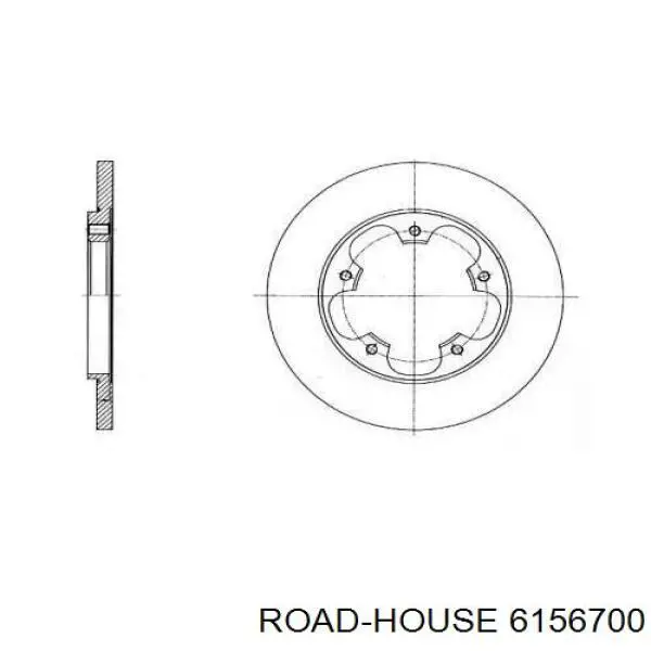 6156700 Road House Tarcza hamulcowa tylna