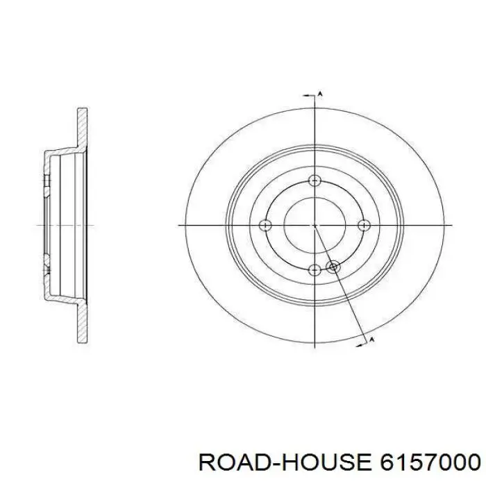 6157000 Road House Tarcza hamulcowa tylna