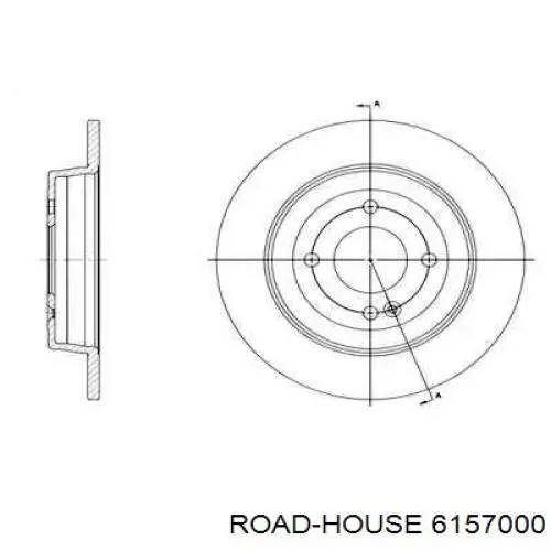 Tarcza hamulcowa tylna Road House 6157000 cena, od 31,13 USD