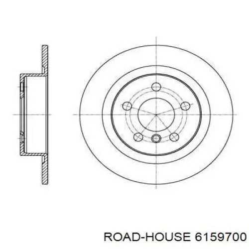 6159700 Road House Tarcza hamulcowa tylna