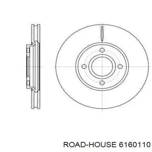 6160110 Road House Tarcza hamulcowa przednia