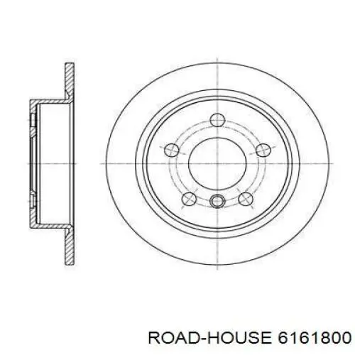 6161800 Road House Tarcza hamulcowa tylna