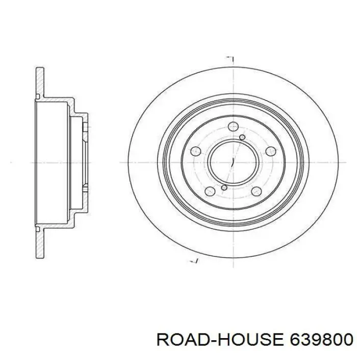 6398.00 Road House tarcza hamulcowa tylna