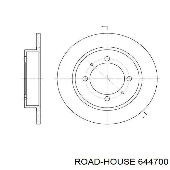 Tarcza hamulcowa tylna Road House 644700 cena, od 30,61 USD