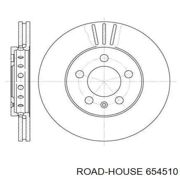 Tarcza hamulcowa przednia Road House 654510 cena, od 37,87 USD