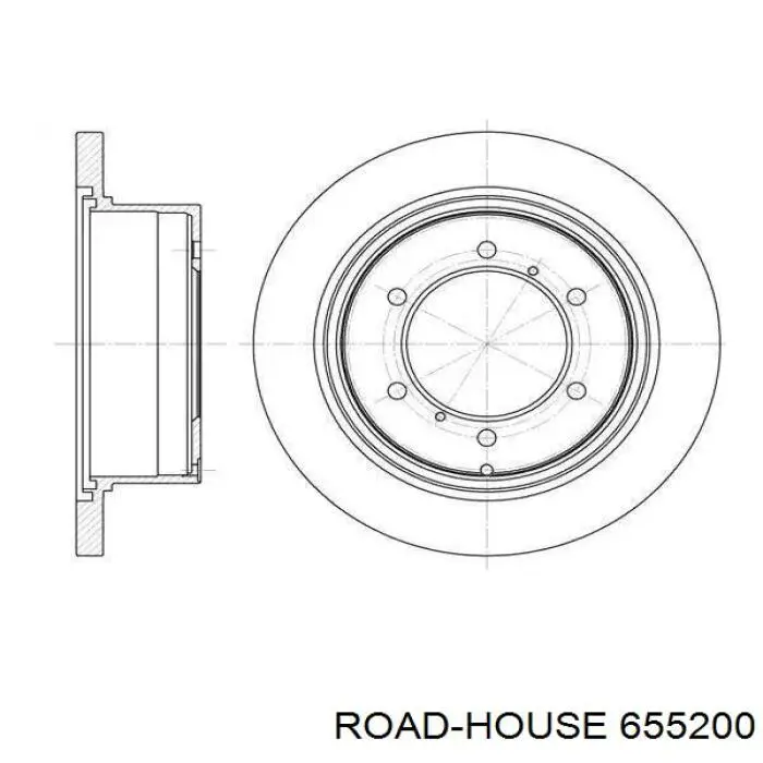 655200 Road House Tarcza hamulcowa tylna