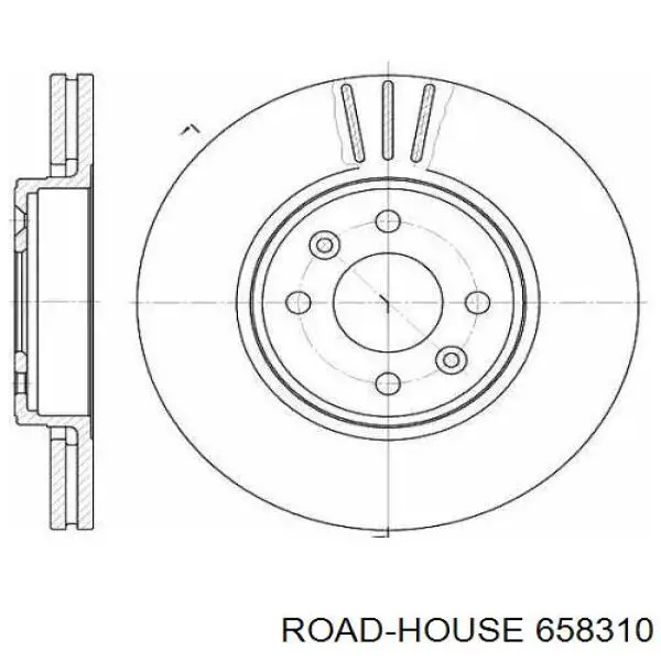 Tarcza hamulcowa przednia Road House 658310 cena, od 46,69 USD