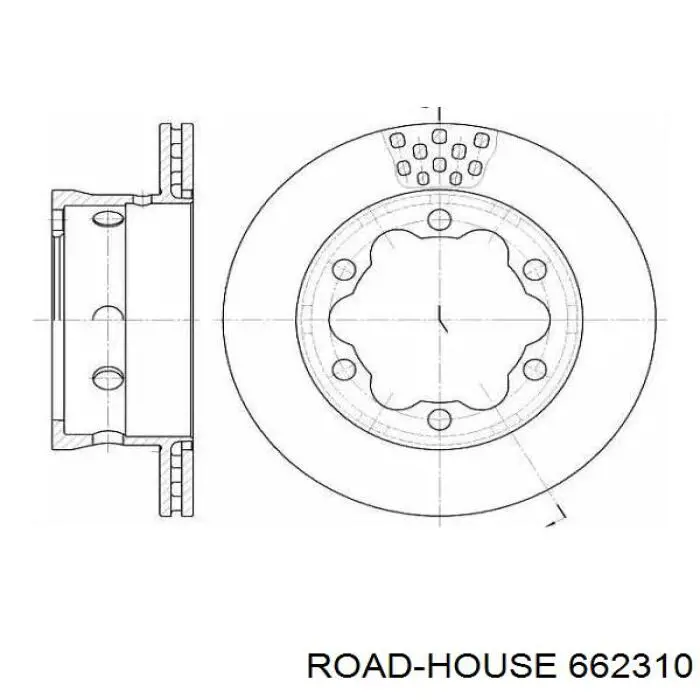 662310 Road House Tarcza hamulcowa tylna