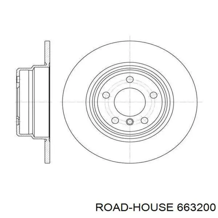 663200 Road House tarcza hamulcowa tylna