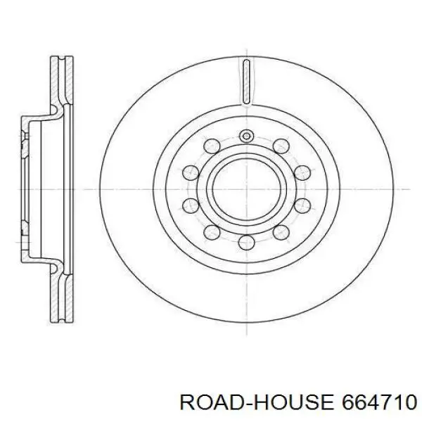 Tarcza hamulcowa przednia Road House 664710 cena, od 41,85 USD