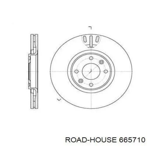 Tarcza hamulcowa przednia Road House 665710 cena, od 64,92 USD