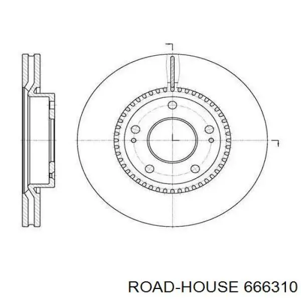 Tarcza hamulcowa przednia Road House 666310 cena, od 47,57 USD